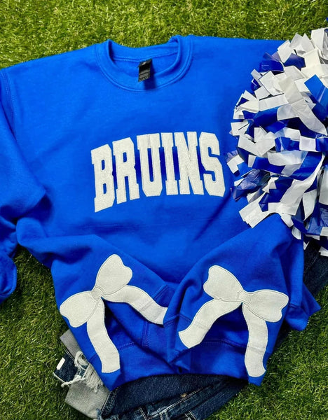 Custom Glitter Bow Sweatshirt