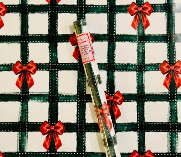 RTS Red Bows Wrapping Paper Roll