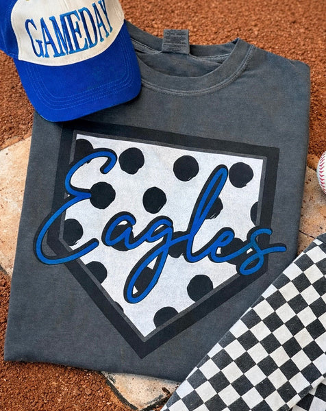 Custom Polka Dots Baseball Plate Tee