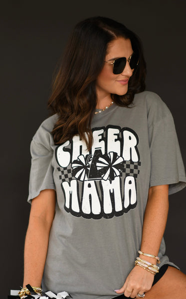Cheer Mama Checkered Tee