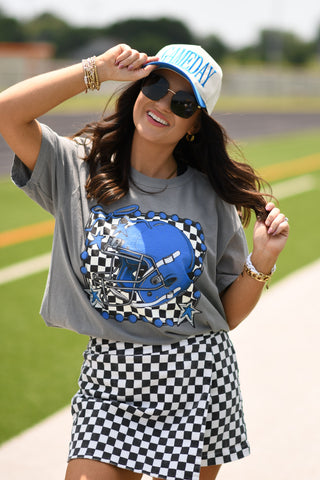 Checkered Royal Helmet Tee
