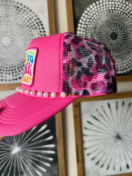 Drink On A Float Leopard Trucker