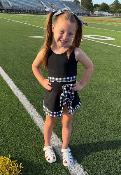 Custom Gingham Girls Two Piece Skirt Sets *Pre Order* *7 COLORS AVAILABLE*