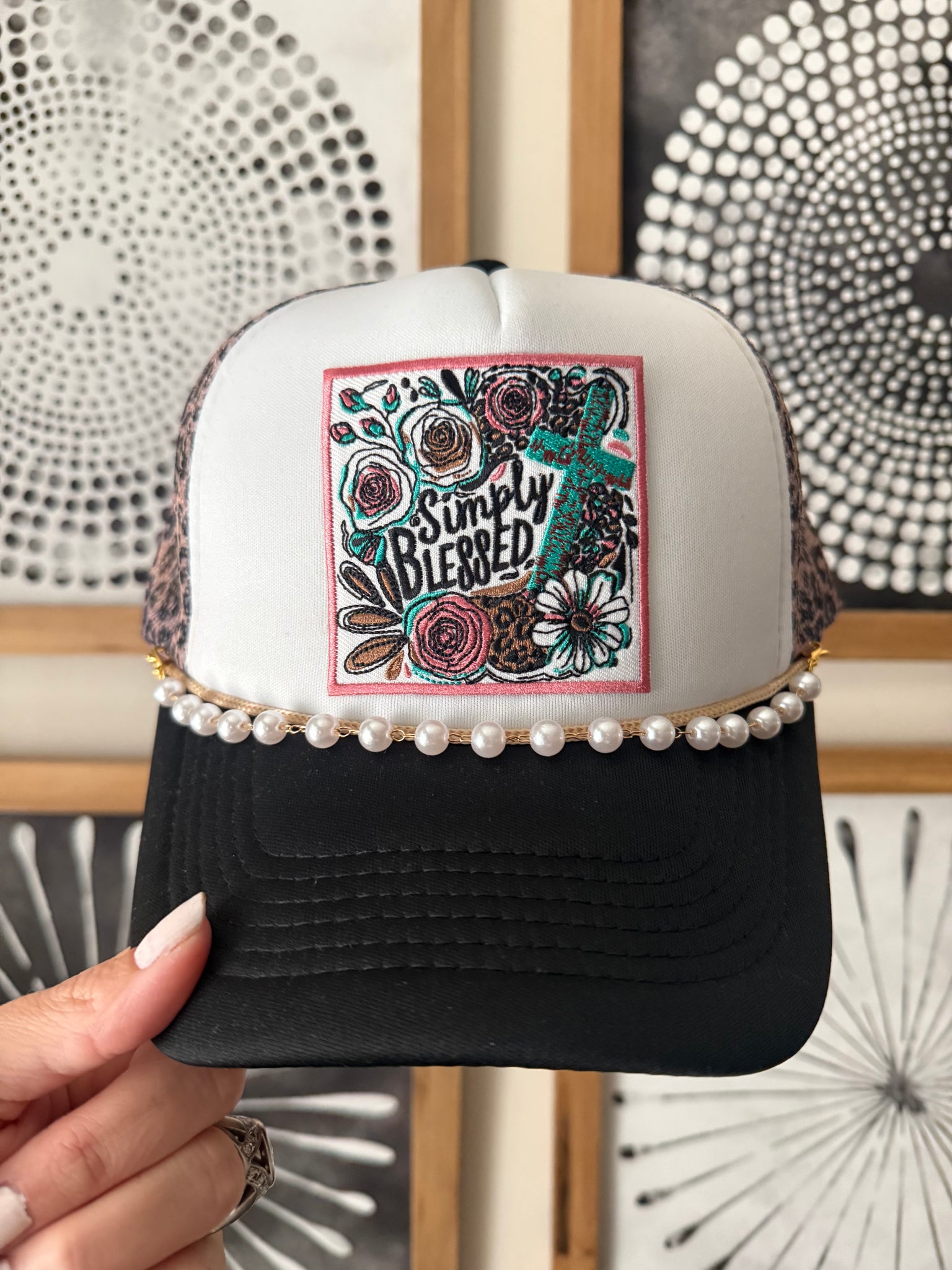 Simply Blessed Leopard Trucker