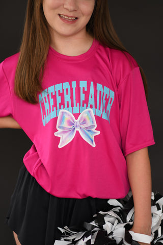 Cheerleader Bow Dri Fit Tee