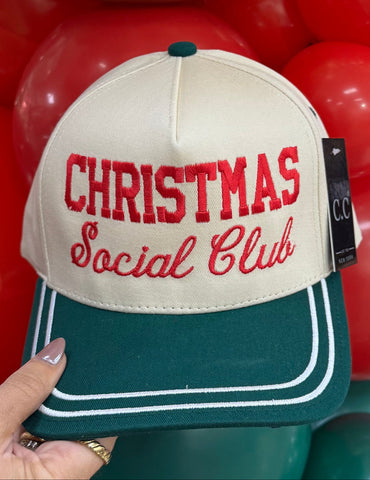 Christmas Social Club Green Hat
