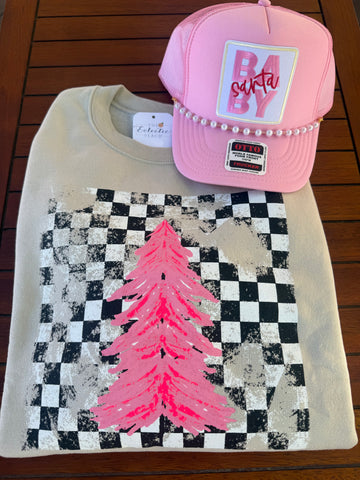 Pink Christmas Tree Sweatshirt