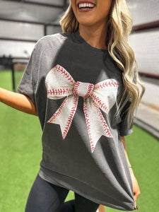 Baseball Coquette Bow Tee