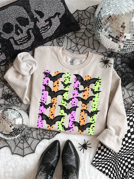 Halloween Bats Stripe Tee