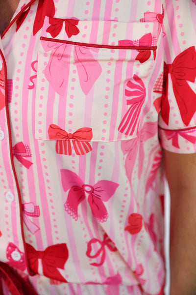 Bow Romance Ruffle Pajamas