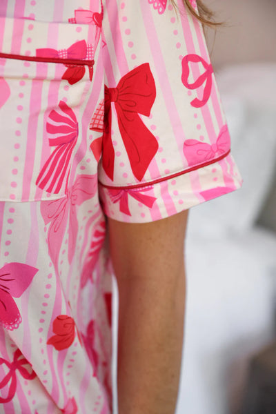 Bow Romance Ruffle Pajamas