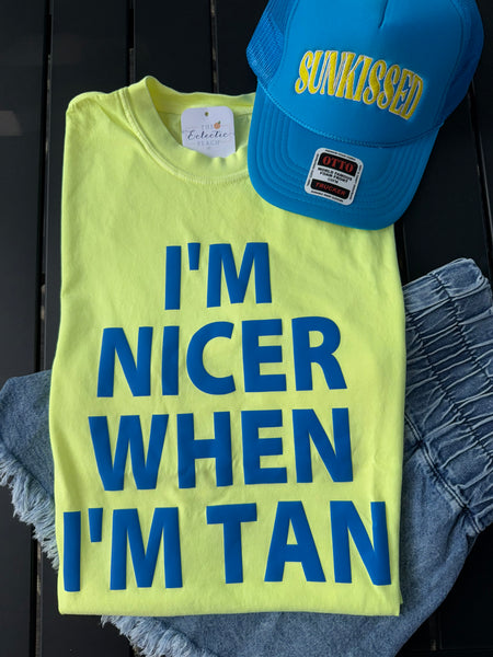 Nicer When Tan Puff Ink Tee