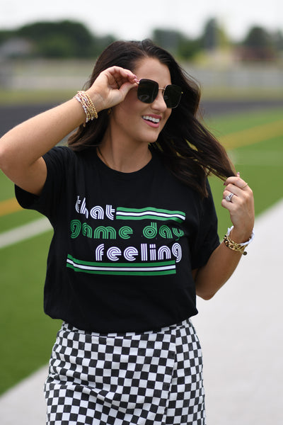 Green That Game Day Feeling Tee