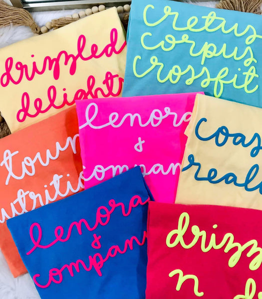 Custom Script Puff Tee