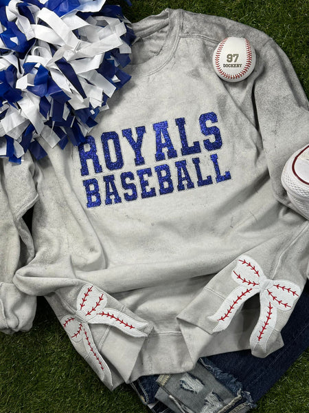 Custom Embroidered Baseball Bows Sweatshirt