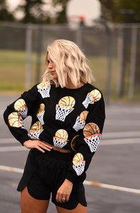 Sequin Basketball Sweatshirt