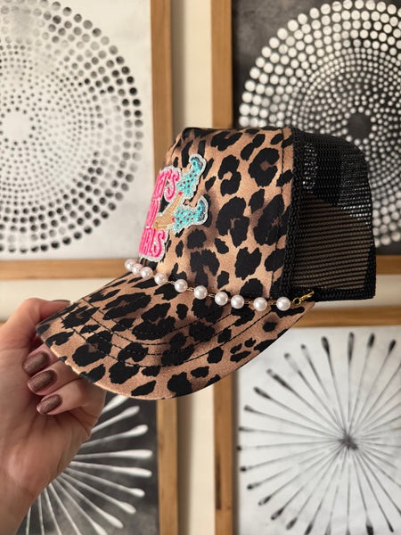 Let's Ho Girls Leopard Cap