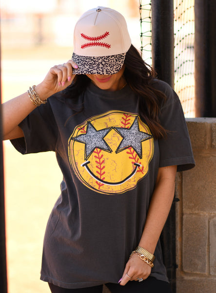 Softball Star Smiley Tee