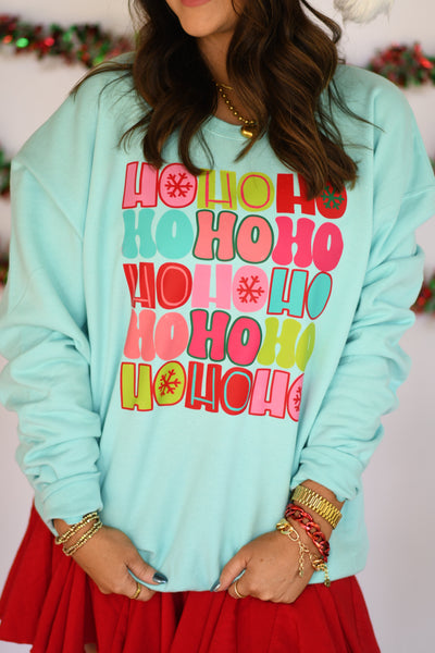 Ho Ho Ho Colorful Sweatshirt/Tee