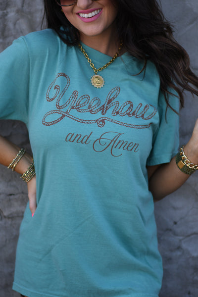 Yeehaw And Amen Tee