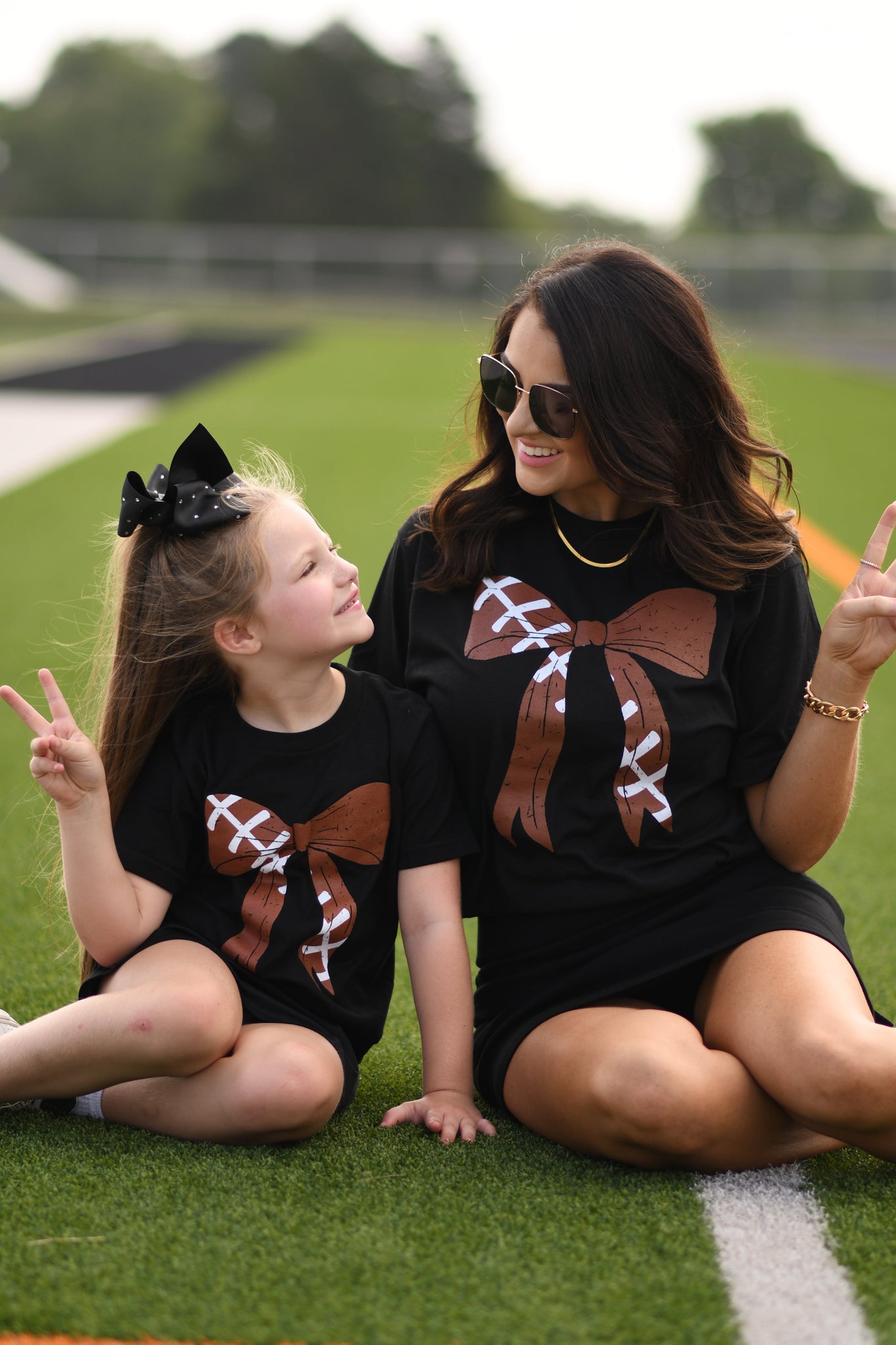 Football Bow Tee