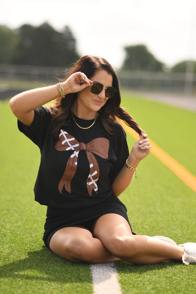 Football Bow Tee