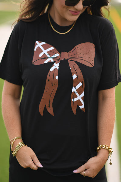 Football Bow Tee