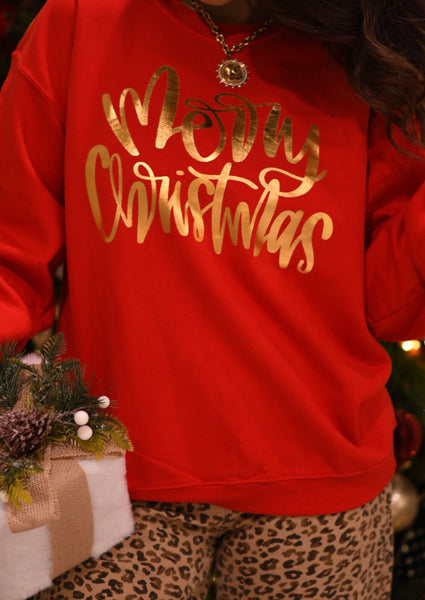 Merry Christmas Foil Sweatshirt
