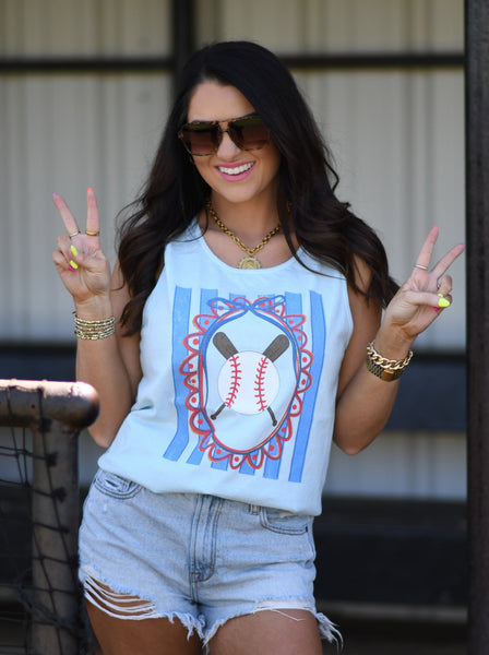 Baseball Stripes Tank/Tee
