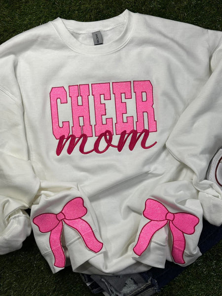 Custom Glitter Bow Sweatshirt