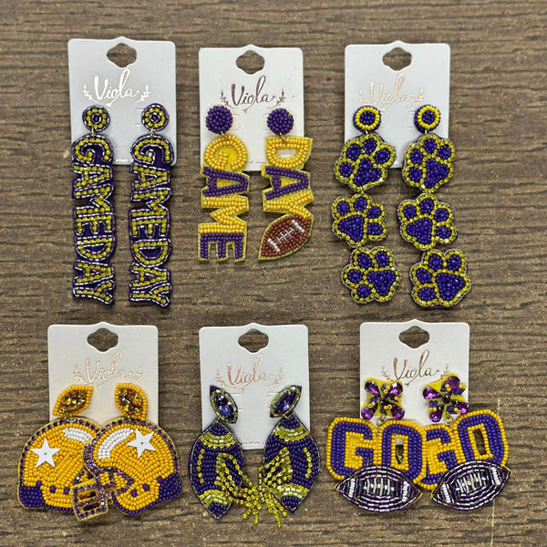 Game Day Accessories - Purple/Yellow