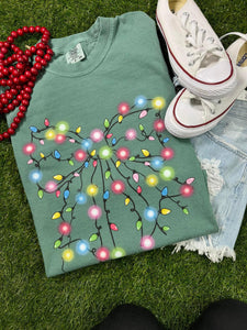 Christmas Lights Bow Tee