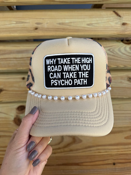 Psycho Path Tan Leopard Trucker