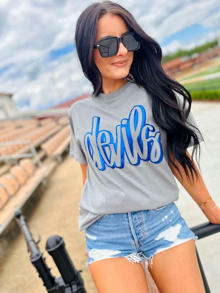 Metallic Double Script Tee/Sweatshirt