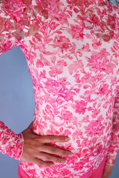 Floral Lace Mesh Tops *3 Patterns