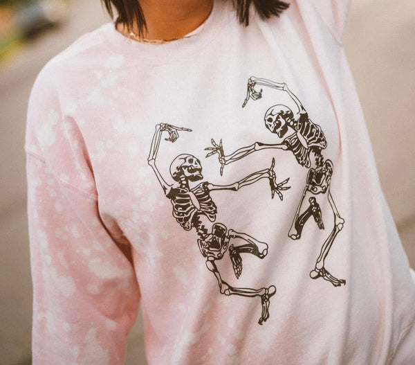 PREORDER: Pink Skeleton Graphic Sweatshirt