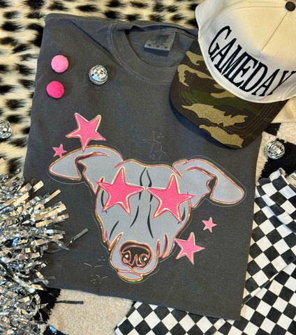 Greyhounds Pink Star Mascot Tee