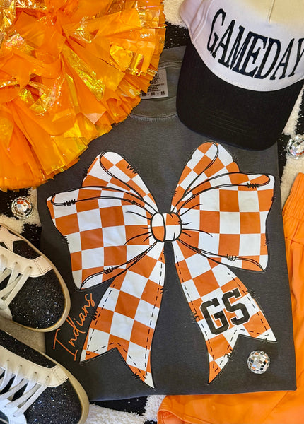 Checkered Bow Custom Tee