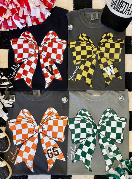 Custom Checkered Bow Spirit Tee