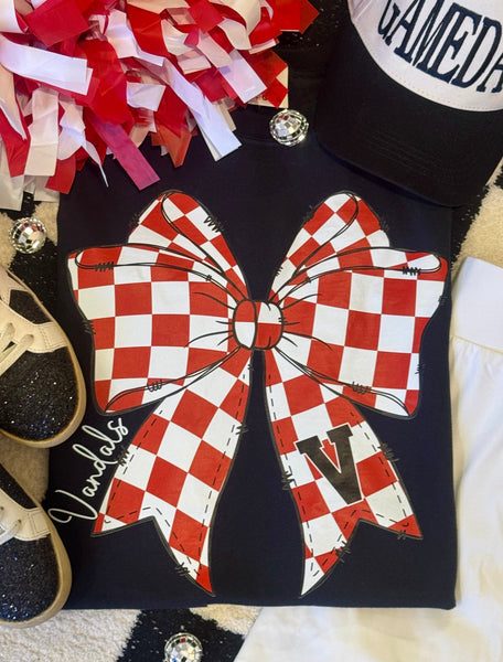 Checkered Bow Custom Tee