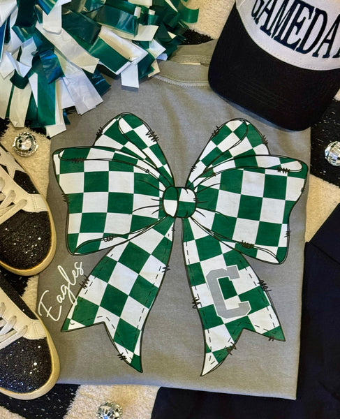 Checkered Bow Custom Tee