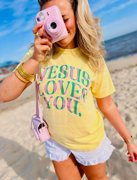 Jesus Loves You Cabana Stripes Tee