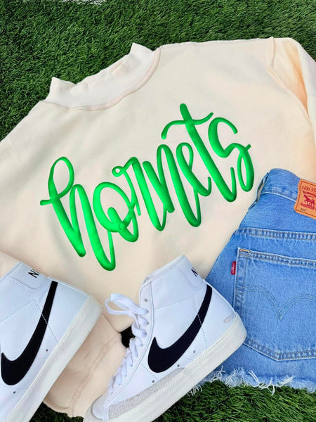 Fancy Font GAME136 Team Cursive Puff Graphic