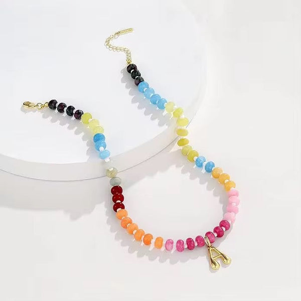 Rainbow Bubble Initial Necklace *PRE ORDER - CIJ SPECIAL* (Copy)