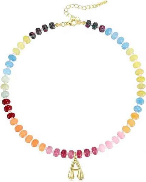 Rainbow Bubble Initial Necklace *PRE ORDER - CIJ SPECIAL* (Copy)