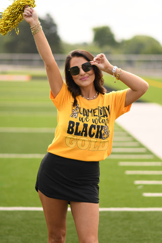 On Game Days We Wear Black And Gold Tee