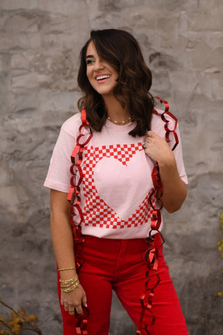 Checkered Heart Tee