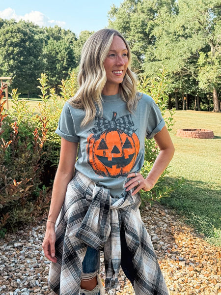 Jack O'Lantern Bow Tee