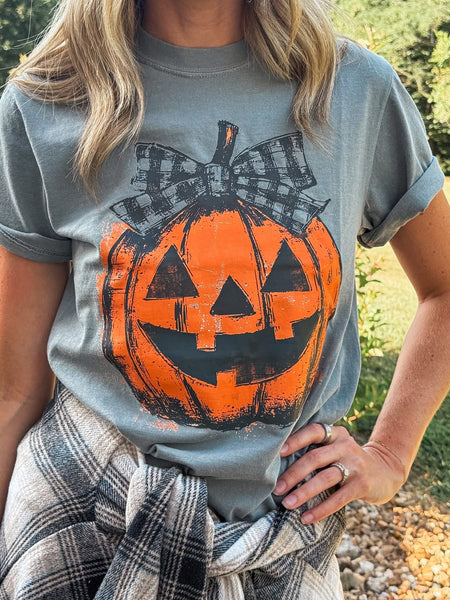 Jack O'Lantern Bow Tee