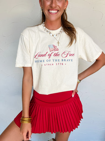 Land of The Free Watercolor Tee